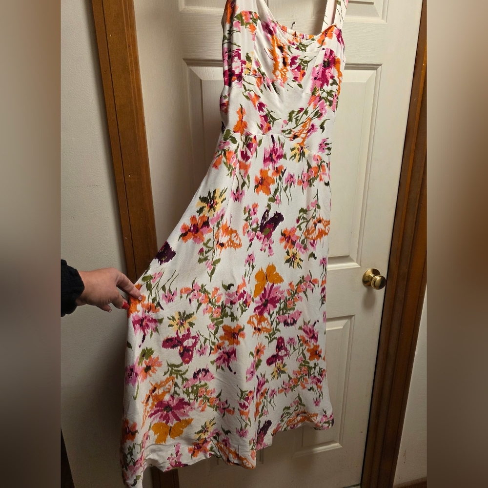 Anthropologie Maeve The Jocelyn Sleeveless Slip Midi Dress In Pink New W/O Tags - Picture 8 of 12